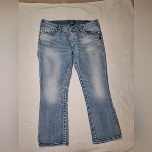 Silver Jeans Light Blue Ankle Capri Jeans